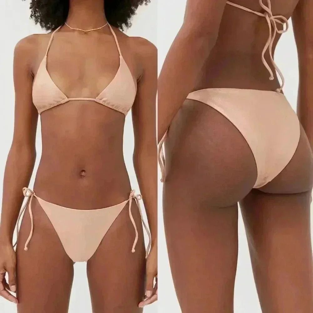 Urban Outfitters Les Girls Les Boys Metallic Bikini Bottom Size Medium NWT $80